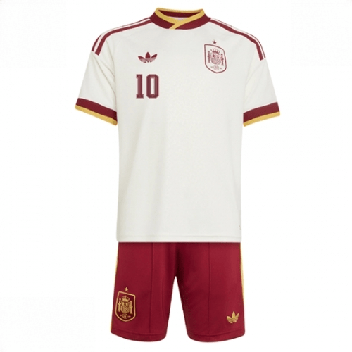 Echipament fotbal Spania Dani Olmo #10 Tricou Deplasare Mondial 2026 pentru copii şi pantaloni 2 Echipament fotbal Spania Dani Olmo #10 Tricou Deplasare Mondial 2026 pentru copii şi pantaloni - imagine 2