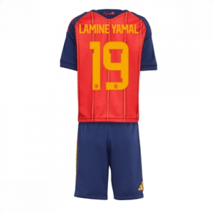 Echipament fotbal Spania Lamine Yamal #19 Tricou Acasa Mondial 2026 pentru copii şi pantaloni