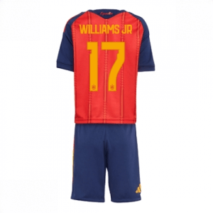 Echipament fotbal Spania Nico Williams #17 Tricou Acasa Mondial 2026 pentru copii şi pantaloni