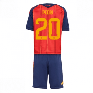 Echipament fotbal Spania Pedri Gonzalez #20 Tricou Acasa Mondial 2026 pentru copii şi pantaloni