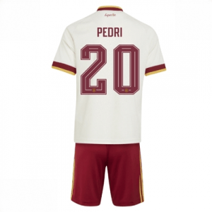Echipament fotbal Spania Pedri Gonzalez #20 Tricou Deplasare Mondial 2026 pentru copii şi pantaloni