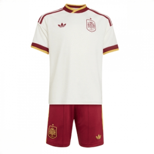 Echipament fotbal Spania Tricou Deplasare Mondial 2026 pentru copii şi pantaloni