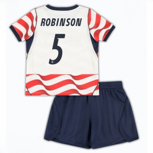 Echipament fotbal Statele Unite Antonee Robinson #5 Tricou Acasa Mondial 2026 pentru copii şi pantaloni
