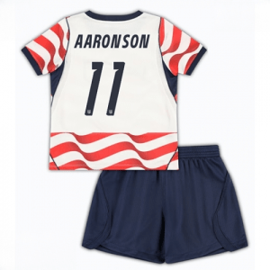 Echipament fotbal Statele Unite Brenden Aaronson #11 Tricou Acasa Mondial 2026 pentru copii şi pantaloni