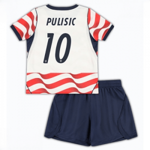 Echipament fotbal Statele Unite Christian Pulisic #10 Tricou Acasa Mondial 2026 pentru copii şi pantaloni