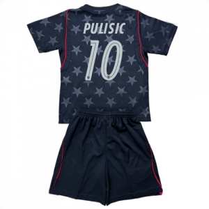 Echipament fotbal Statele Unite Christian Pulisic #10 Tricou Deplasare Mondial 2026 pentru copii şi pantaloni