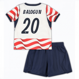 Echipament fotbal Statele Unite Folarin Balogun #20 Tricou Acasa Mondial 2026 pentru copii şi pantaloni