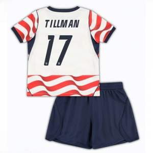 Echipament fotbal Statele Unite Malik Tillman #17 Tricou Acasa Mondial 2026 pentru copii şi pantaloni