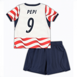 Echipament fotbal Statele Unite Ricardo Pepi #9 Tricou Acasa Mondial 2026 pentru copii şi pantaloni