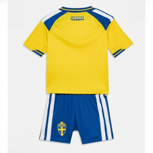 Echipament fotbal Suedia Tricou Acasa Mondial 2026 pentru copii şi pantaloni 2 Echipament fotbal Suedia Tricou Acasa Mondial 2026 pentru copii şi pantaloni - imagine 2