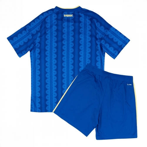 Echipament fotbal Suedia Tricou Deplasare Mondial 2026 pentru copii şi pantaloni 2 Echipament fotbal Suedia Tricou Deplasare Mondial 2026 pentru copii şi pantaloni - imagine 2