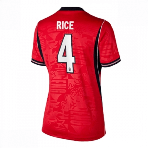 Echipament fotbal Anglia Declan Rice #4 Tricou Deplasare Mondial 2026 pentru femei maneca scurta