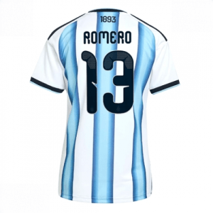 Echipament fotbal Argentina Cristian Romero #13 Tricou Acasa Mondial 2026 pentru femei maneca scurta