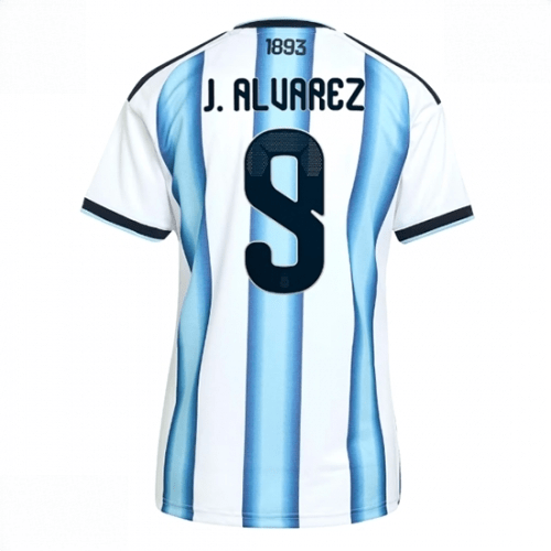 Echipament fotbal Argentina Julian Alvarez #9 Tricou Acasa Mondial 2026 pentru femei maneca scurta 1 Echipament fotbal Argentina Julian Alvarez #9 Tricou Acasa Mondial 2026 pentru femei maneca scurta