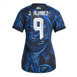Echipament fotbal Argentina Julian Alvarez #9 Tricou Deplasare Mondial 2026 pentru femei maneca scurta