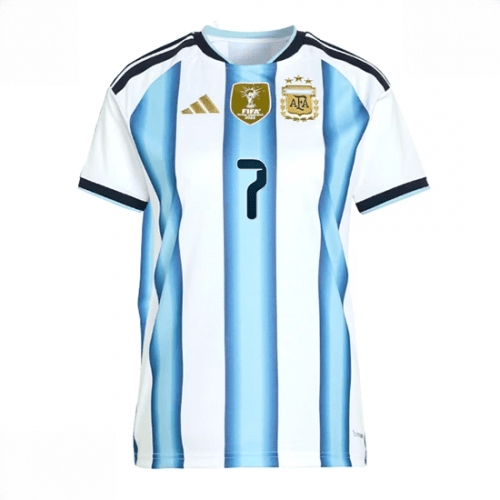 Echipament fotbal Argentina Rodrigo De Paul #7 Tricou Acasa Mondial 2026 pentru femei maneca scurta 2 Echipament fotbal Argentina Rodrigo De Paul #7 Tricou Acasa Mondial 2026 pentru femei maneca scurta - imagine 2