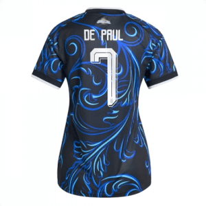 Echipament fotbal Argentina Rodrigo De Paul #7 Tricou Deplasare Mondial 2026 pentru femei maneca scurta