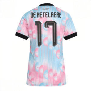 Echipament fotbal Belgia Charles De Ketelaere #17 Tricou Deplasare Mondial 2026 pentru femei maneca scurta