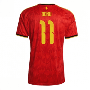 Echipament fotbal Belgia Jeremy Doku #11 Tricou Acasa Mondial 2026 maneca scurta