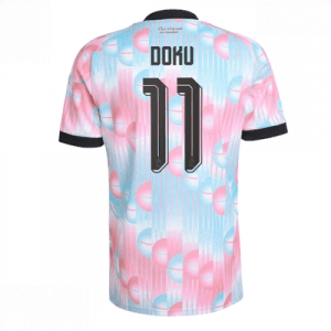 Echipament fotbal Belgia Jeremy Doku #11 Tricou Deplasare Mondial 2026 maneca scurta