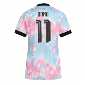 Echipament fotbal Belgia Jeremy Doku #11 Tricou Deplasare Mondial 2026 pentru femei maneca scurta
