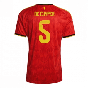Echipament fotbal Belgia Maxim De Cuyper #5 Tricou Acasa Mondial 2026 maneca scurta