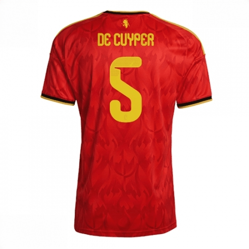 Echipament fotbal Belgia Maxim De Cuyper #5 Tricou Acasa Mondial 2026 maneca scurta 1 Echipament fotbal Belgia Maxim De Cuyper #5 Tricou Acasa Mondial 2026 maneca scurta