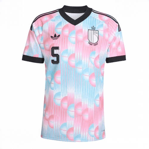 Echipament fotbal Belgia Maxim De Cuyper #5 Tricou Deplasare Mondial 2026 maneca scurta 2 Echipament fotbal Belgia Maxim De Cuyper #5 Tricou Deplasare Mondial 2026 maneca scurta - imagine 2