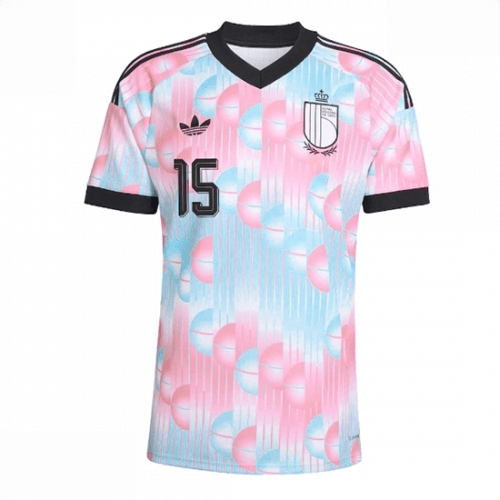 Echipament fotbal Belgia Thomas Meunier #15 Tricou Deplasare Mondial 2026 maneca scurta 2 Echipament fotbal Belgia Thomas Meunier #15 Tricou Deplasare Mondial 2026 maneca scurta - imagine 2