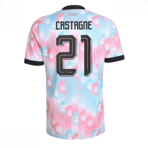 Echipament fotbal Belgia Timothy Castagne #21 Tricou Deplasare Mondial 2026 maneca scurta