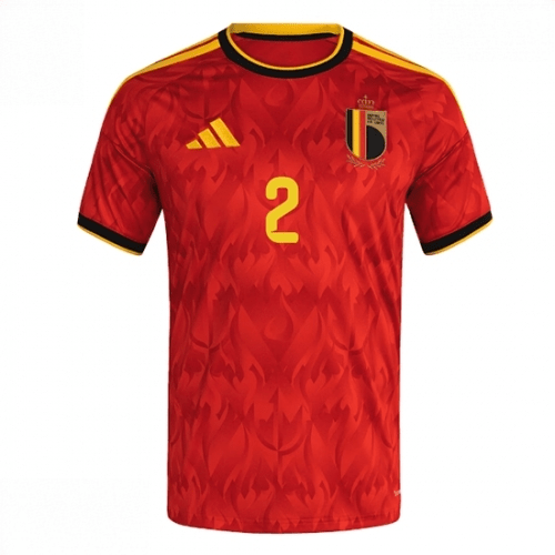 Echipament fotbal Belgia Zeno Debast #2 Tricou Acasa Mondial 2026 maneca scurta 2 Echipament fotbal Belgia Zeno Debast #2 Tricou Acasa Mondial 2026 maneca scurta - imagine 2