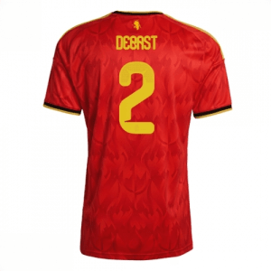 Echipament fotbal Belgia Zeno Debast #2 Tricou Acasa Mondial 2026 maneca scurta