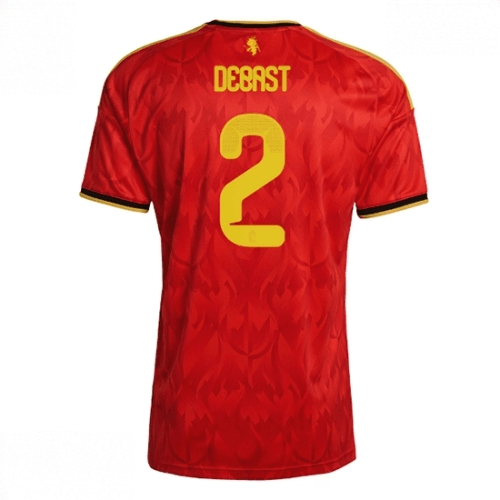 Echipament fotbal Belgia Zeno Debast #2 Tricou Acasa Mondial 2026 maneca scurta 1 Echipament fotbal Belgia Zeno Debast #2 Tricou Acasa Mondial 2026 maneca scurta