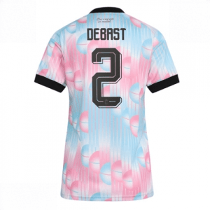 Echipament fotbal Belgia Zeno Debast #2 Tricou Deplasare Mondial 2026 pentru femei maneca scurta