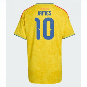 Echipament fotbal Columbia James Rodriguez #10 Tricou Acasa Mondial 2026 pentru femei maneca scurta
