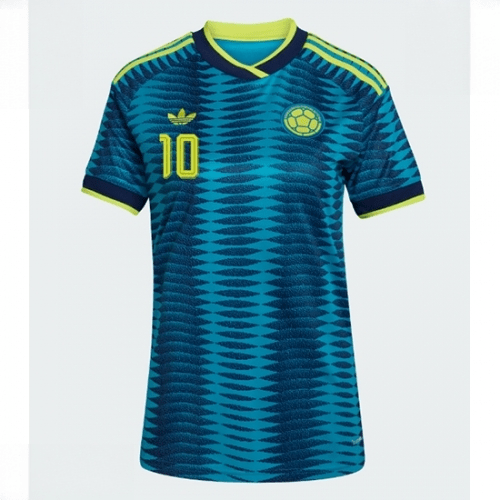 Echipament fotbal Columbia James Rodriguez #10 Tricou Deplasare Mondial 2026 pentru femei maneca scurta 2 Echipament fotbal Columbia James Rodriguez #10 Tricou Deplasare Mondial 2026 pentru femei maneca scurta - imagine 2