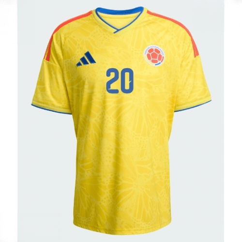 Echipament fotbal Columbia Juan Fernando Quintero #20 Tricou Acasa Mondial 2026 maneca scurta 2 Echipament fotbal Columbia Juan Fernando Quintero #20 Tricou Acasa Mondial 2026 maneca scurta - imagine 2
