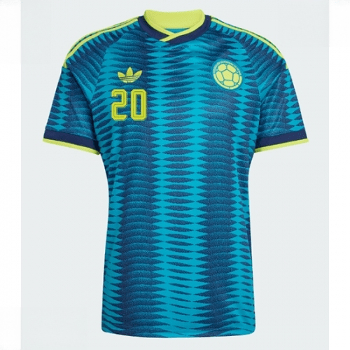 Echipament fotbal Columbia Juan Fernando Quintero #20 Tricou Deplasare Mondial 2026 maneca scurta 2 Echipament fotbal Columbia Juan Fernando Quintero #20 Tricou Deplasare Mondial 2026 maneca scurta - imagine 2