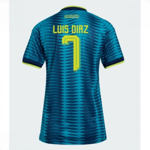 Echipament fotbal Columbia Luis Diaz #7 Tricou Deplasare Mondial 2026 pentru femei maneca scurta