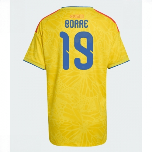 Echipament fotbal Columbia Rafael Santos Borre #19 Tricou Acasa Mondial 2026 pentru femei maneca scurta 1 Echipament fotbal Columbia Rafael Santos Borre #19 Tricou Acasa Mondial 2026 pentru femei maneca scurta
