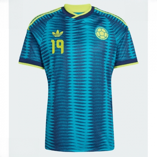 Echipament fotbal Columbia Rafael Santos Borre #19 Tricou Deplasare Mondial 2026 maneca scurta 2 Echipament fotbal Columbia Rafael Santos Borre #19 Tricou Deplasare Mondial 2026 maneca scurta - imagine 2