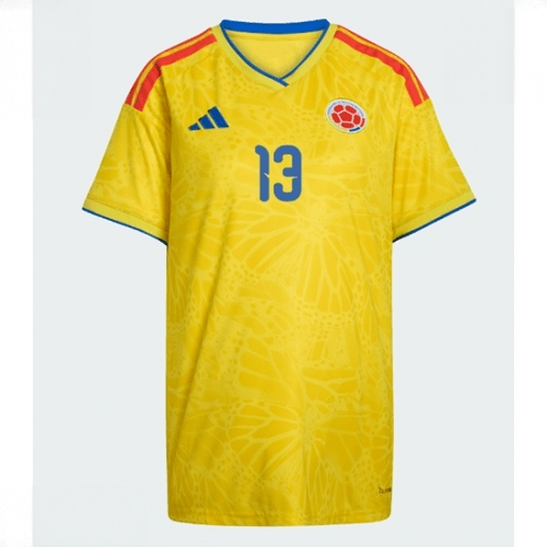 Echipament fotbal Columbia Yerry Mina #13 Tricou Acasa Mondial 2026 pentru femei maneca scurta 2 Echipament fotbal Columbia Yerry Mina #13 Tricou Acasa Mondial 2026 pentru femei maneca scurta - imagine 2
