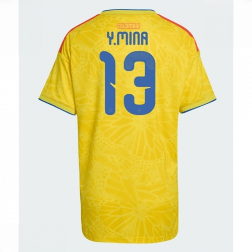 Echipament fotbal Columbia Yerry Mina #13 Tricou Acasa Mondial 2026 pentru femei maneca scurta 1 Echipament fotbal Columbia Yerry Mina #13 Tricou Acasa Mondial 2026 pentru femei maneca scurta