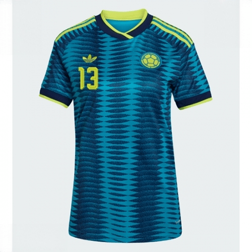 Echipament fotbal Columbia Yerry Mina #13 Tricou Deplasare Mondial 2026 pentru femei maneca scurta 2 Echipament fotbal Columbia Yerry Mina #13 Tricou Deplasare Mondial 2026 pentru femei maneca scurta - imagine 2