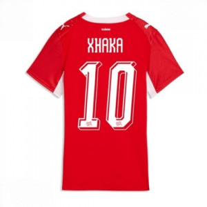 Echipament fotbal Elveția Granit Xhaka #10 Tricou Acasa Mondial 2026 pentru femei maneca scurta