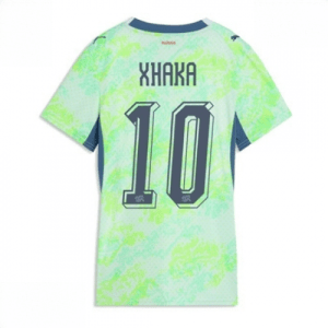 Echipament fotbal Elveția Granit Xhaka #10 Tricou Deplasare Mondial 2026 pentru femei maneca scurta