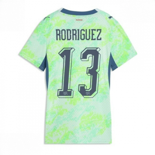 Echipament fotbal Elveția Ricardo Rodriguez #13 Tricou Deplasare Mondial 2026 pentru femei maneca scurta 1 Echipament fotbal Elveția Ricardo Rodriguez #13 Tricou Deplasare Mondial 2026 pentru femei maneca scurta
