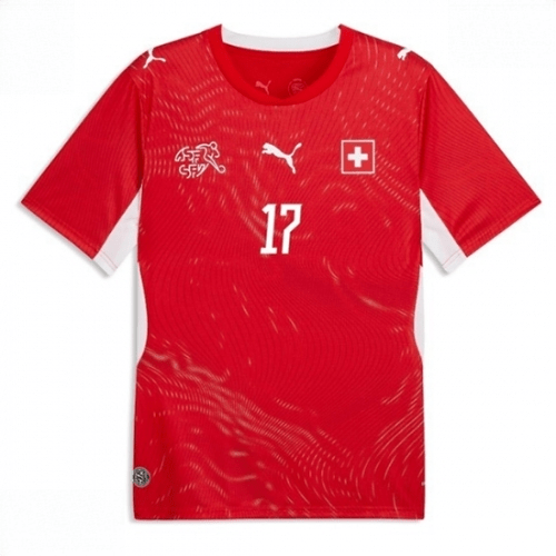 Echipament fotbal Elveția Ruben Vargas #17 Tricou Acasa Mondial 2026 maneca scurta 2 Echipament fotbal Elveția Ruben Vargas #17 Tricou Acasa Mondial 2026 maneca scurta - imagine 2