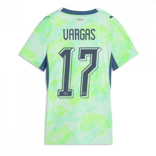 Echipament fotbal Elveția Ruben Vargas #17 Tricou Deplasare Mondial 2026 pentru femei maneca scurta 1 Echipament fotbal Elveția Ruben Vargas #17 Tricou Deplasare Mondial 2026 pentru femei maneca scurta