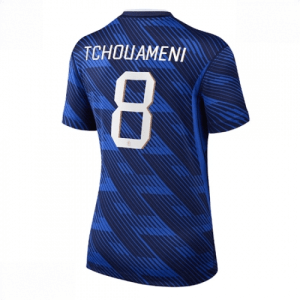 Echipament fotbal Franța Aurelien Tchouameni #8 Tricou Acasa Mondial 2026 pentru femei maneca scurta
